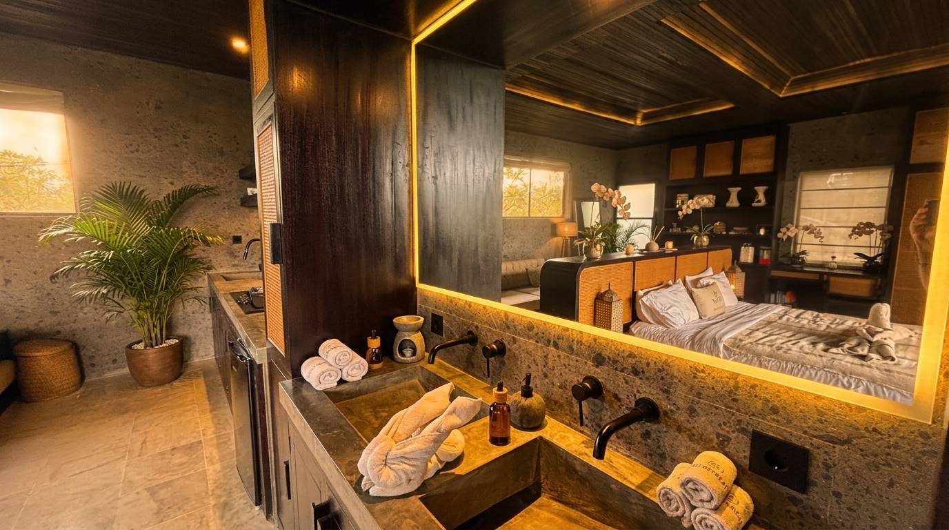 RenewBali stone bathroom