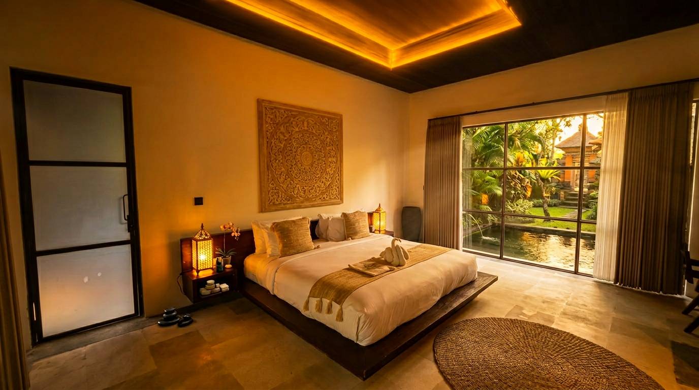 RenewBali pool garden room